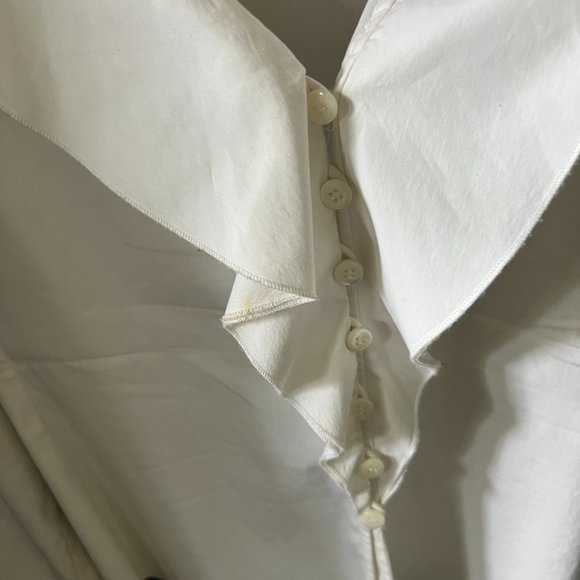 GUC Armani Collection Plunge Neck Button-Up Blouse - Picture 2 of 6